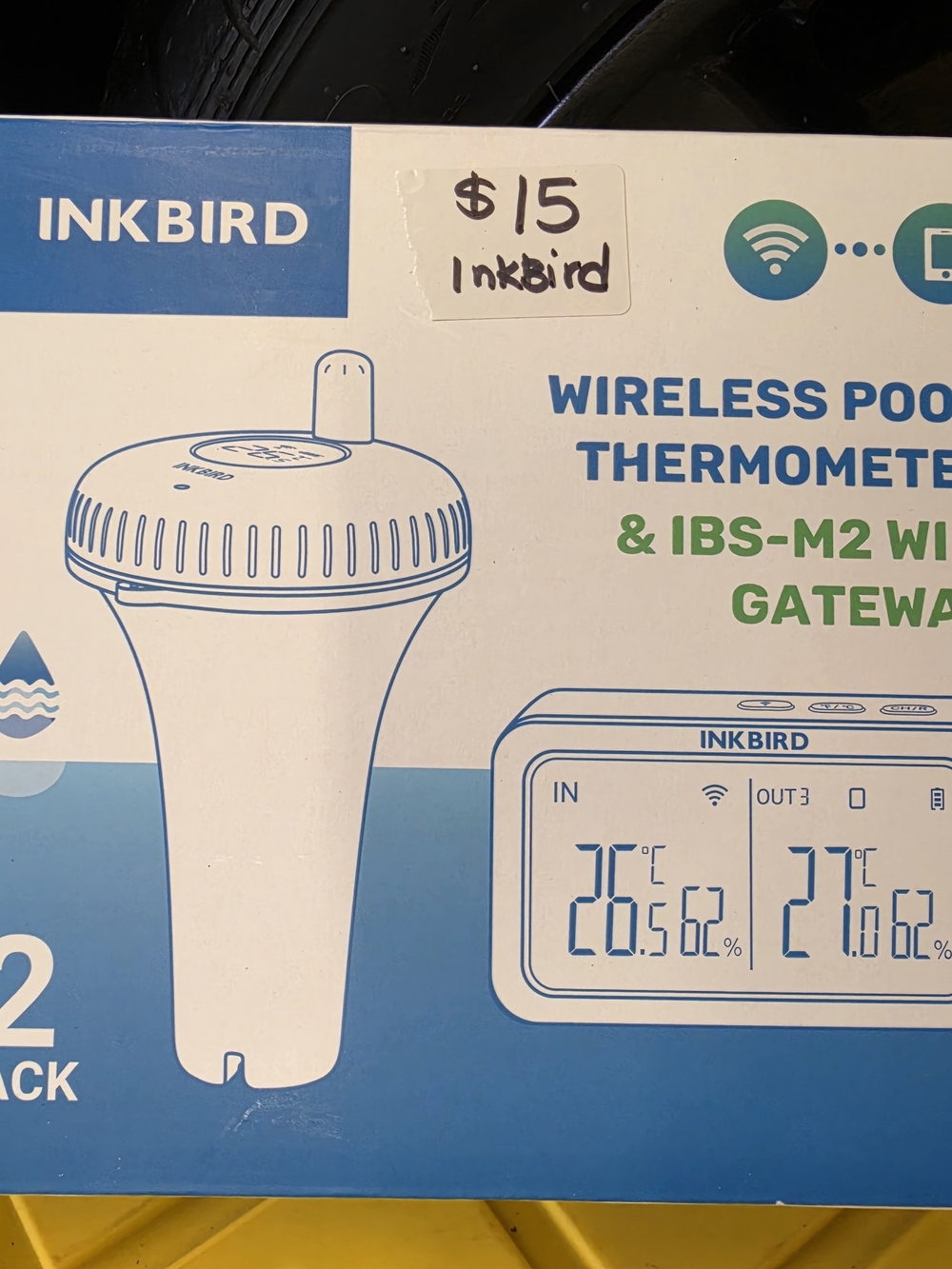 Wireless Pool Thermometer (Blue, 2-Pack)